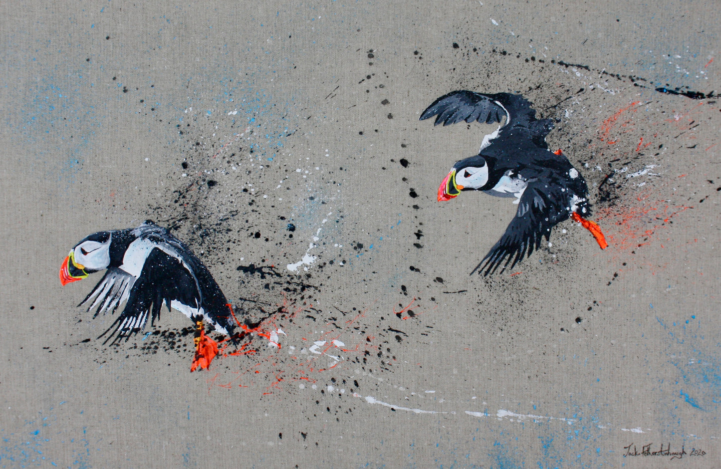 Pair of Puffins Art Prints