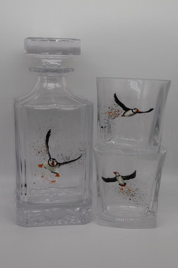 Puffin Decanter and Glass set