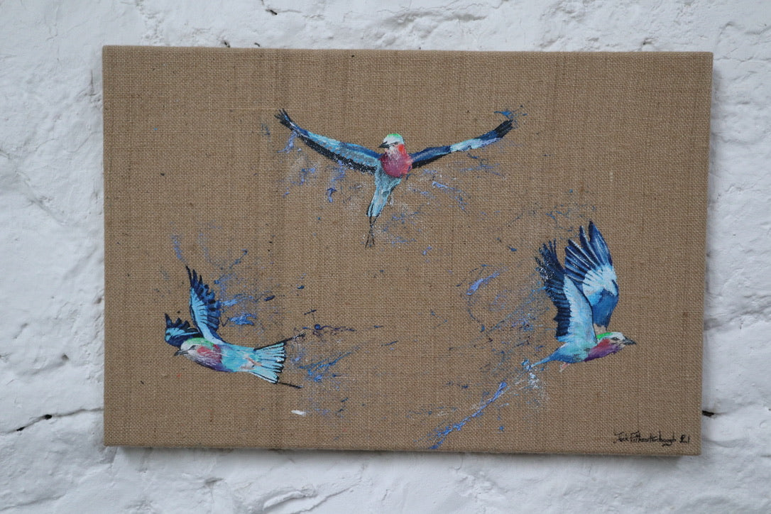 Lilac Breasted Rollers - Original Artwork