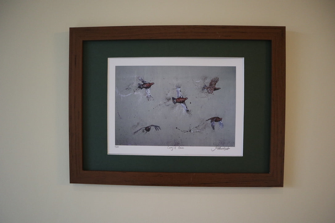 Framed Covey Of Grouse