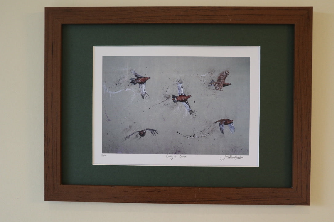 Framed Covey Of Grouse