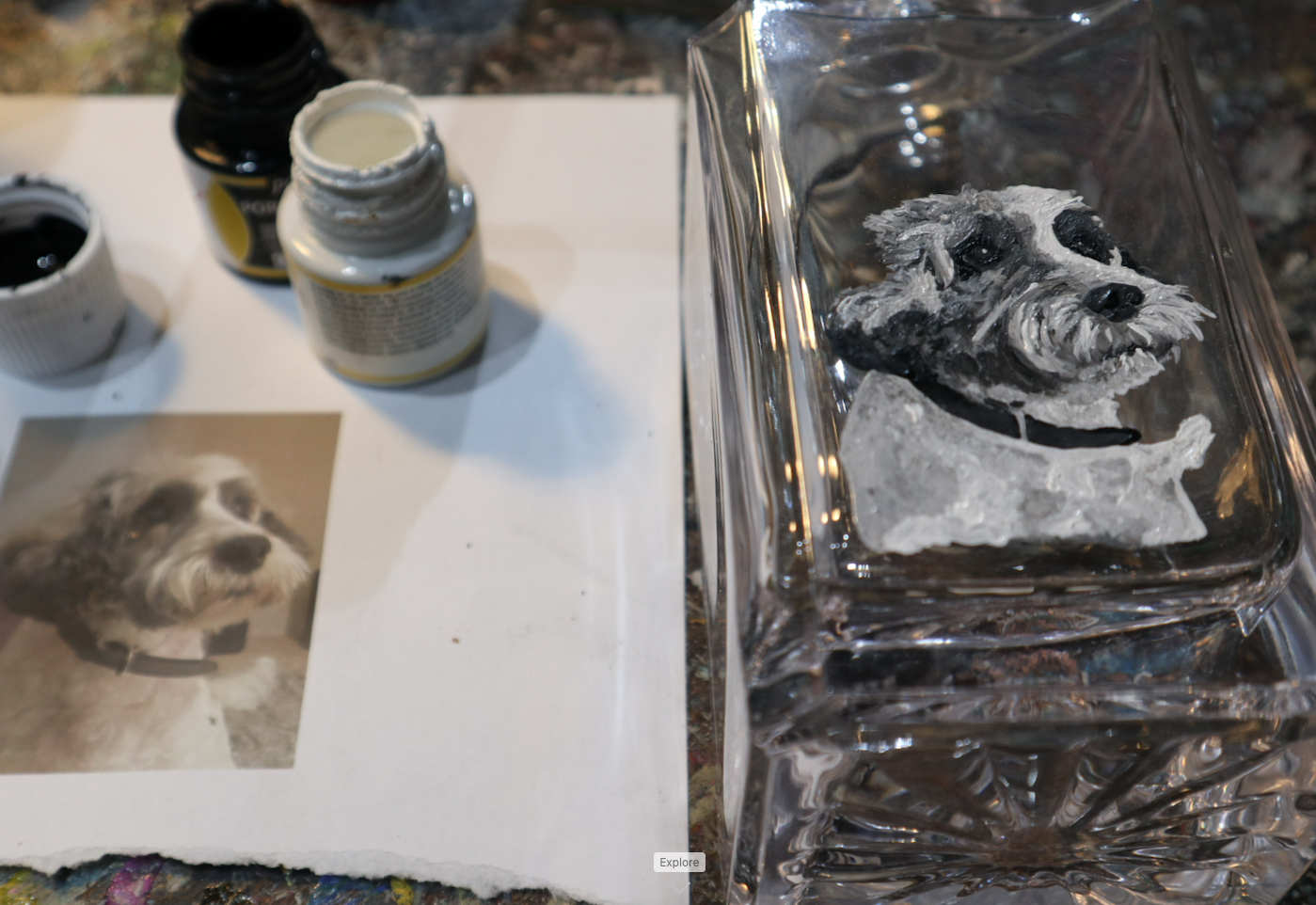 Pet PAWtraits Hand painted on Glassware