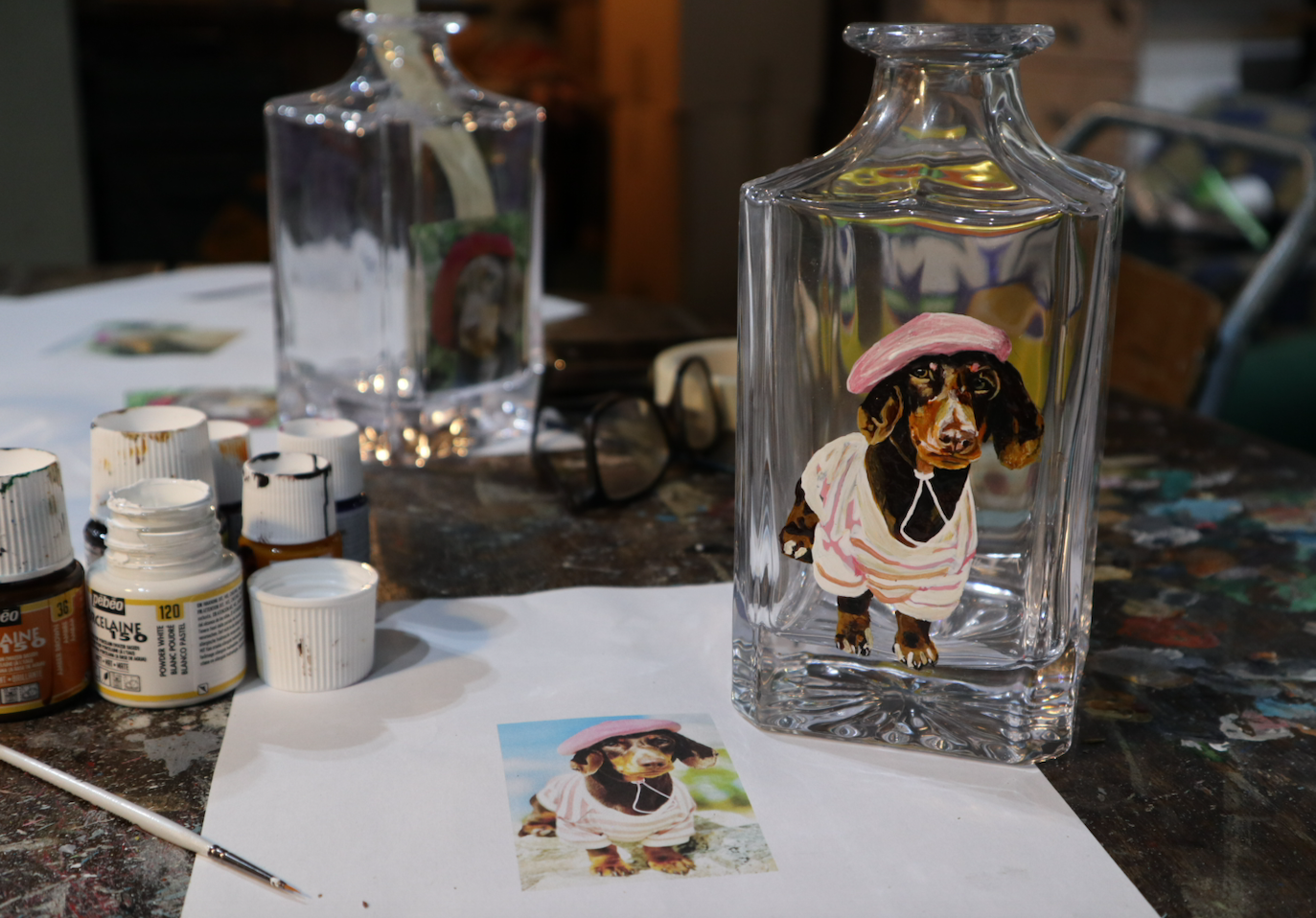 Pet PAWtraits Hand painted on Glassware