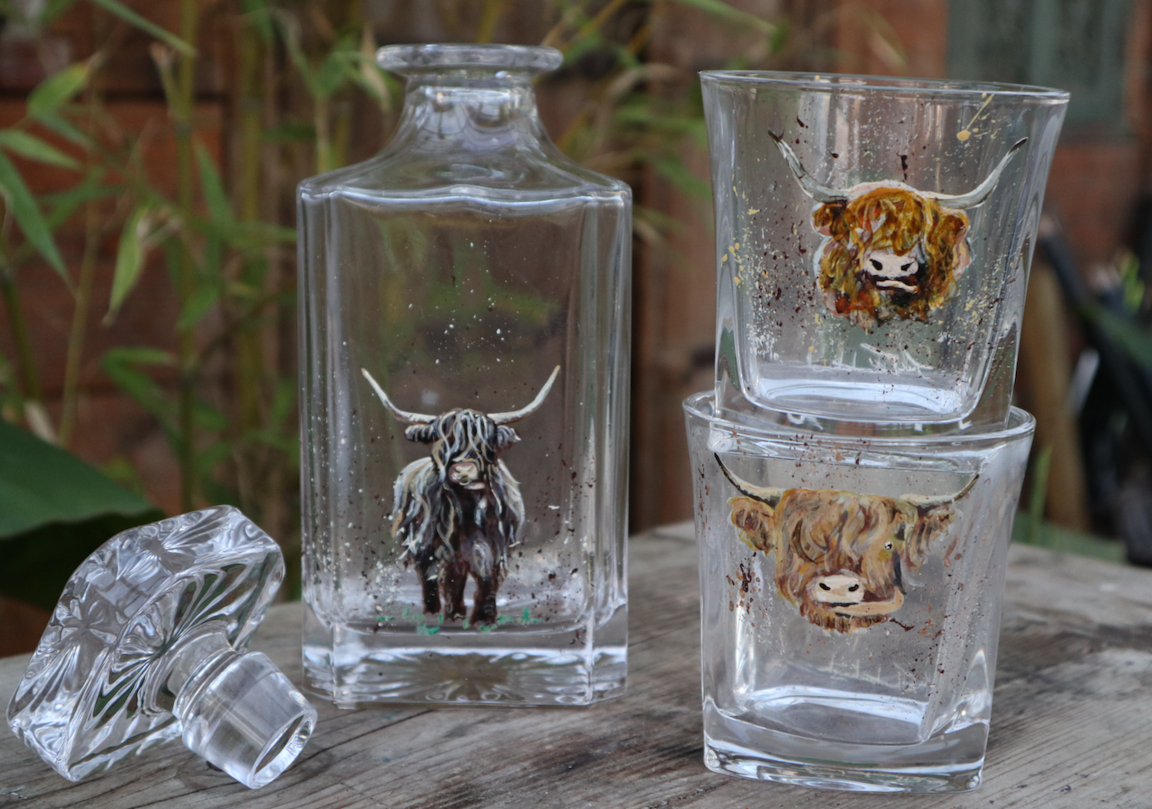 Highland Cow Glassware