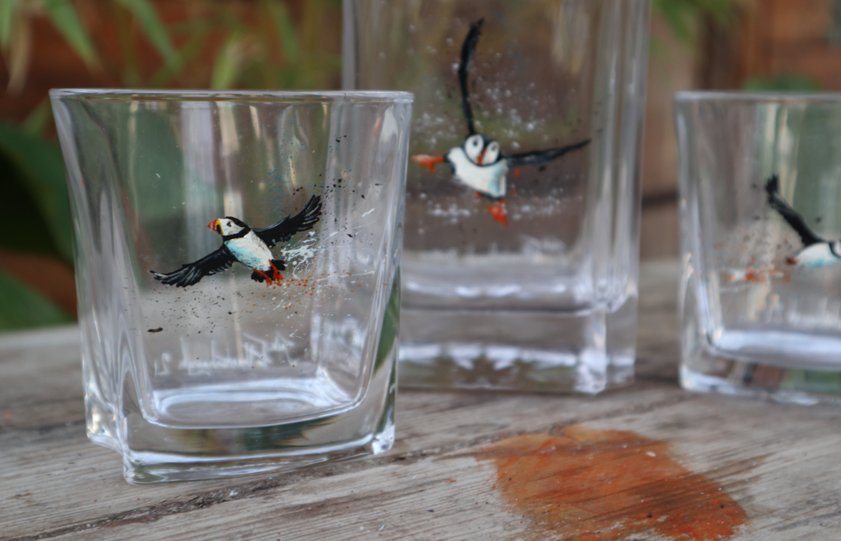 Puffin Decanter and Glass set