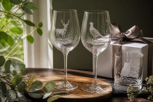 Bespoke Wildlife Glassware for Wedding Gifts