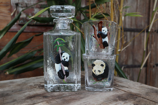 Panda Decanter and glass set