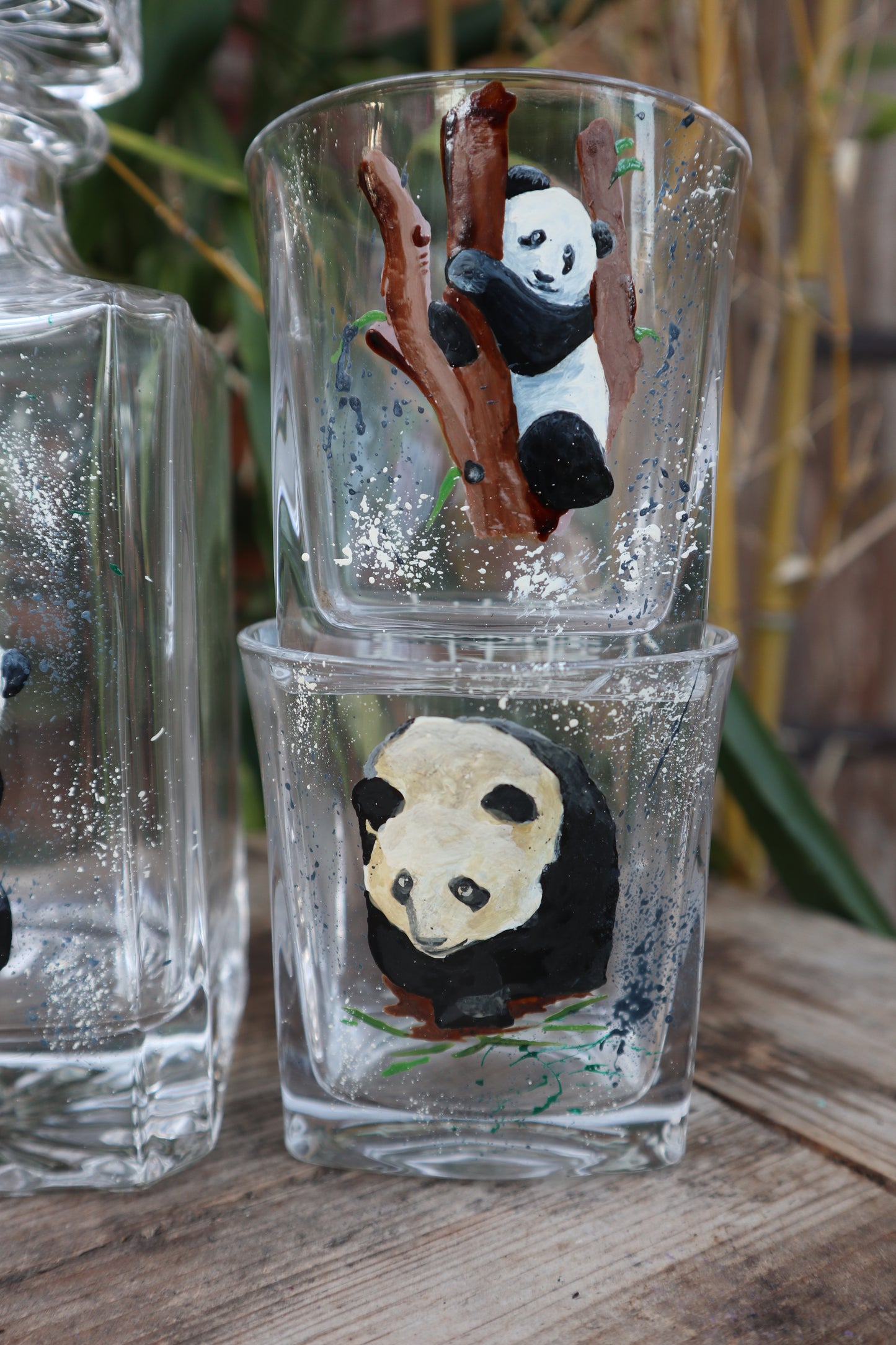 Panda Decanter and glass set