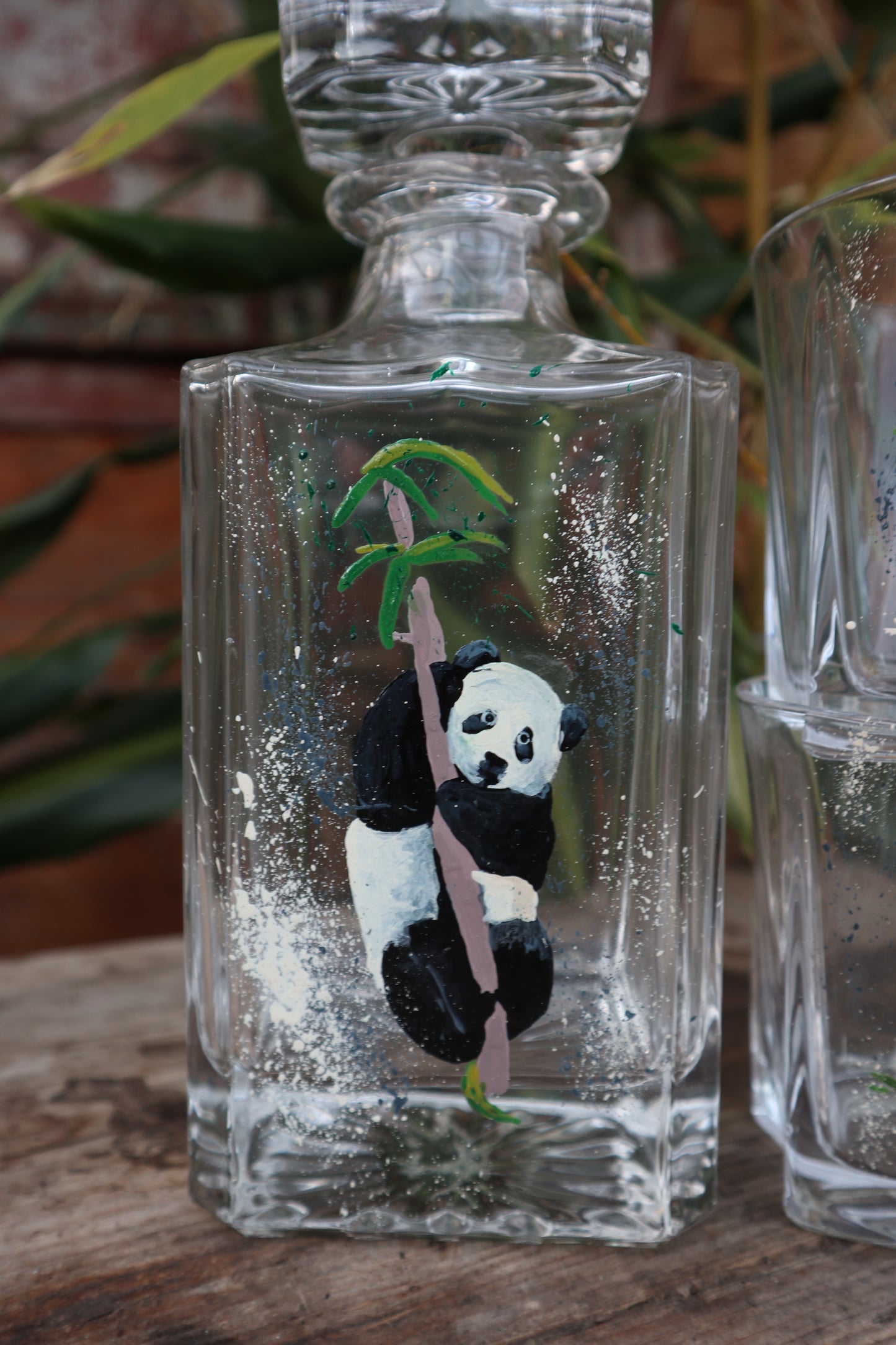 Panda Decanter and glass set