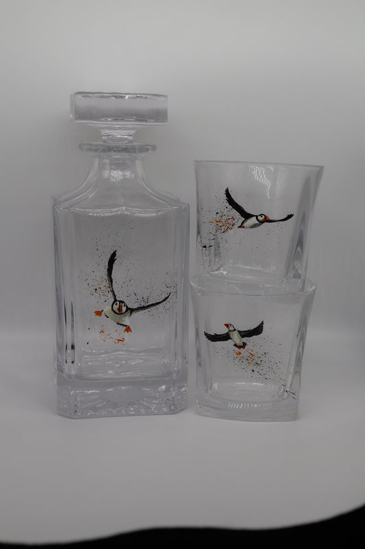 Puffin Decanter and Glass set