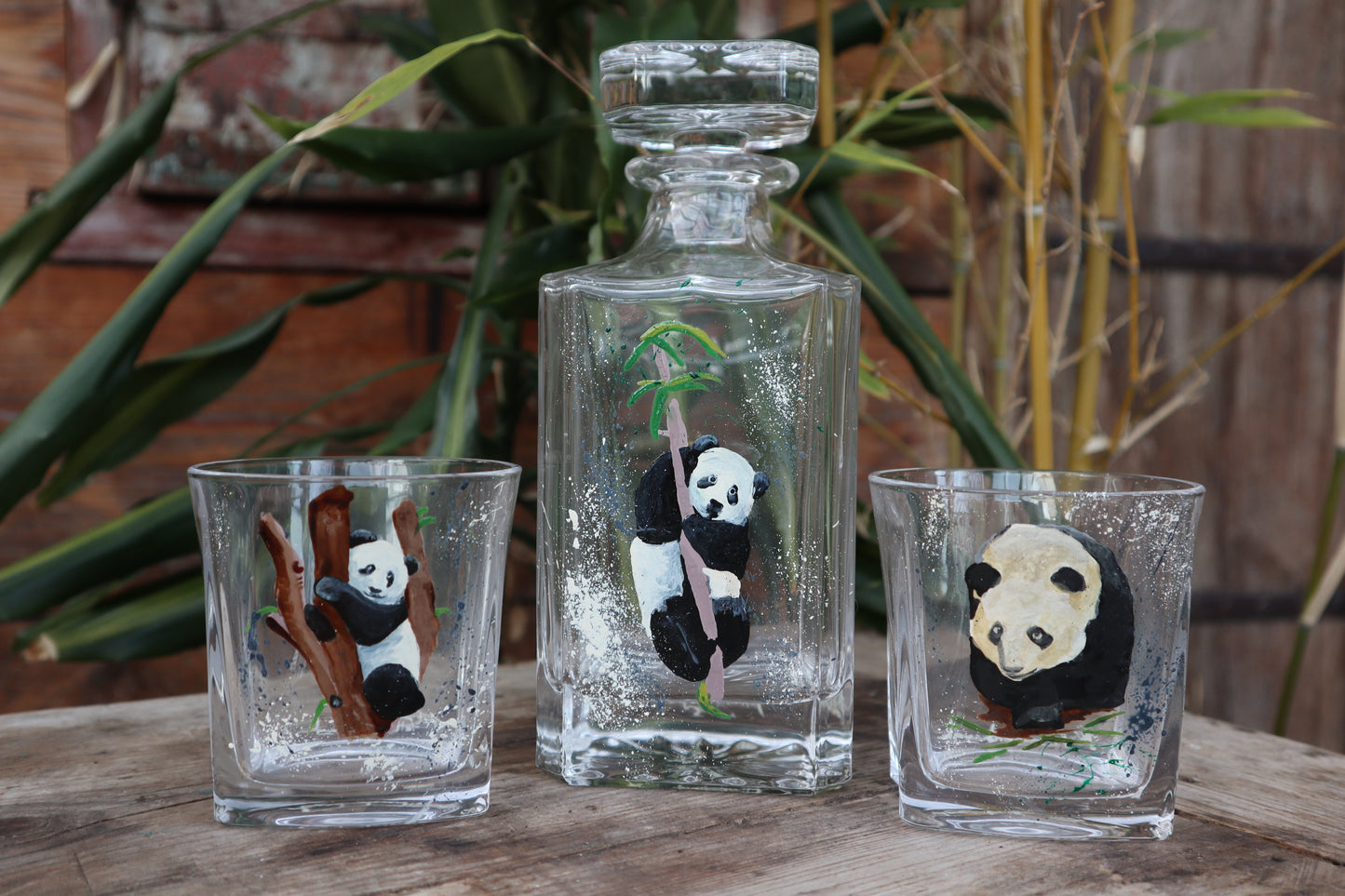 Panda Decanter and glass set