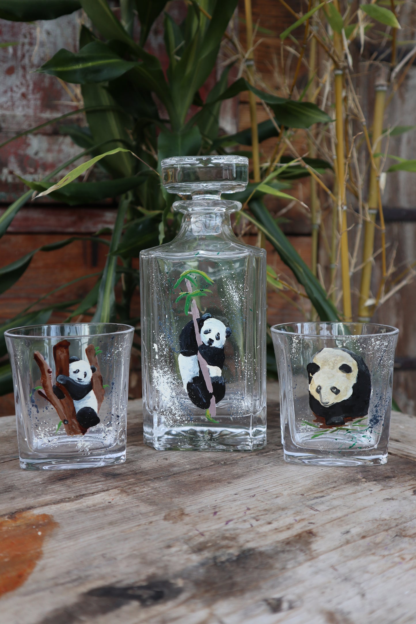 Panda Decanter and glass set