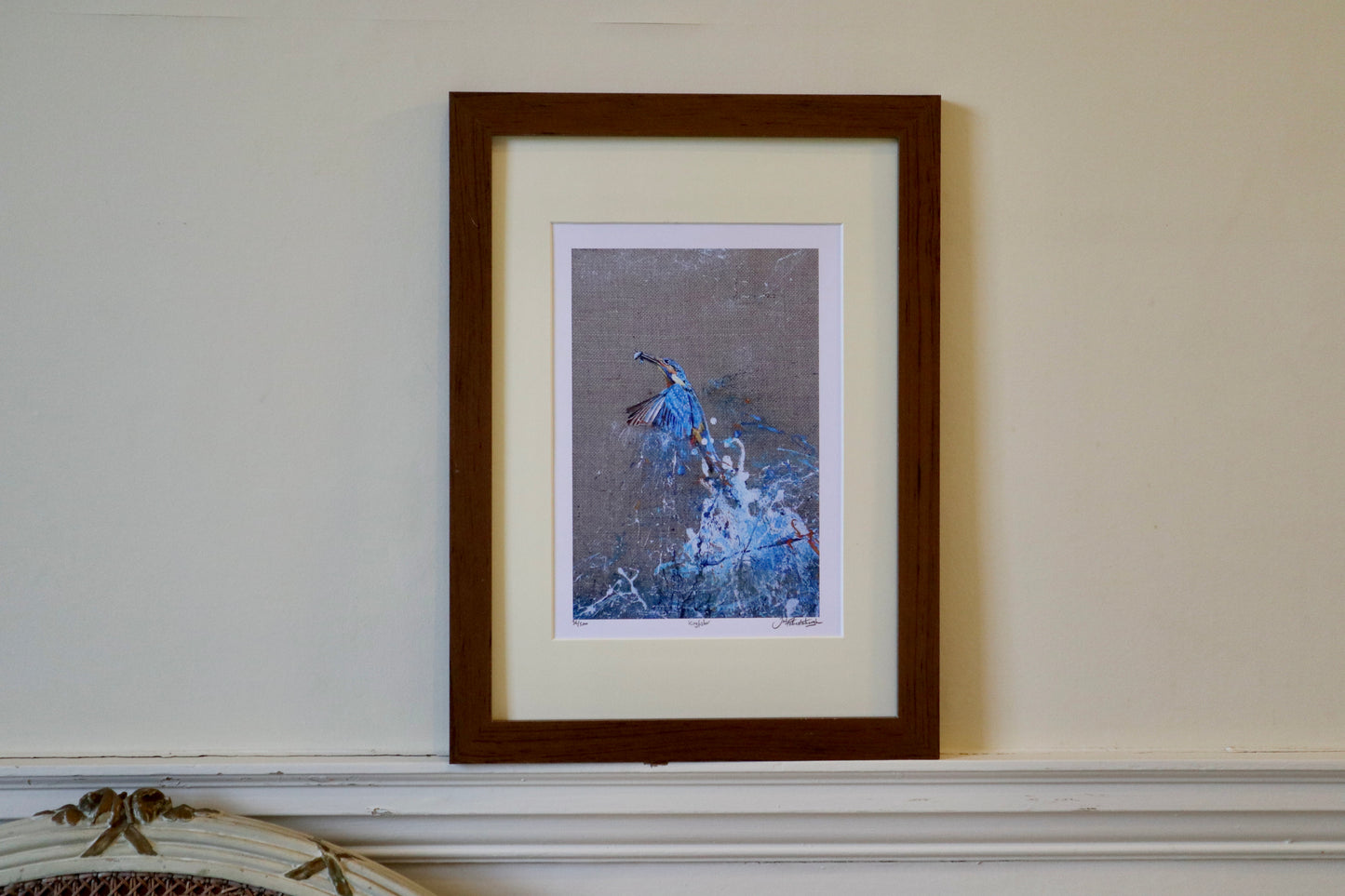 Framed Kingfisher with Fish