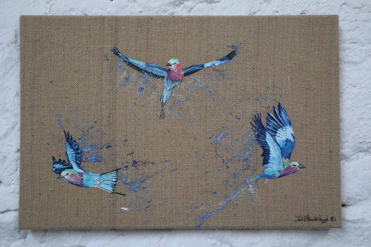 Lilac Breasted Rollers - Original Artwork