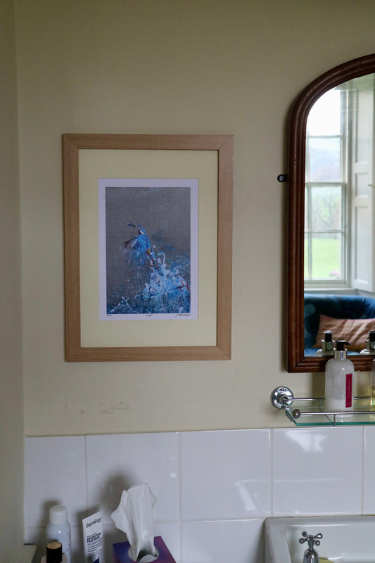 Framed Kingfisher with Fish