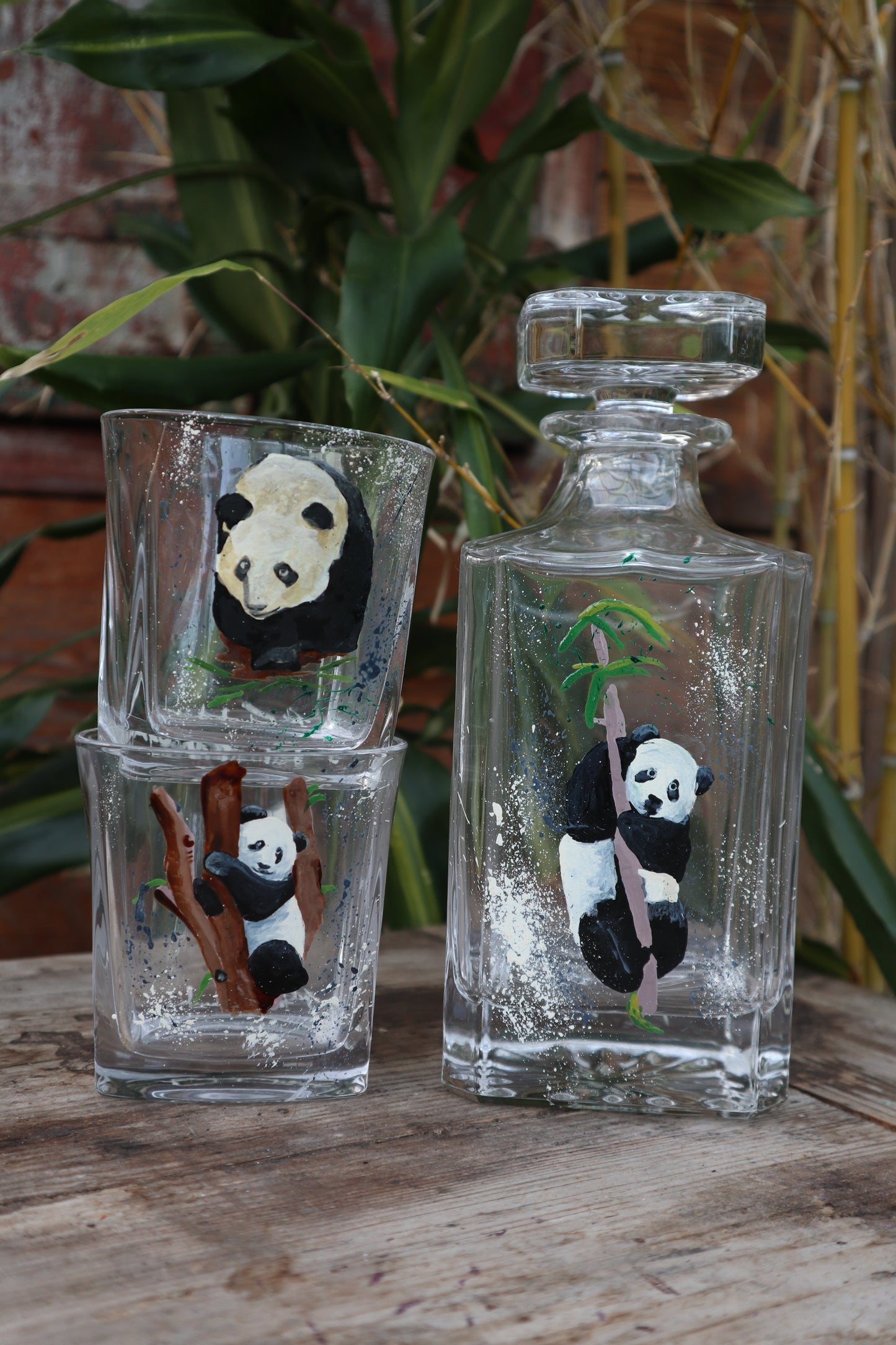 Panda Decanter and glass set