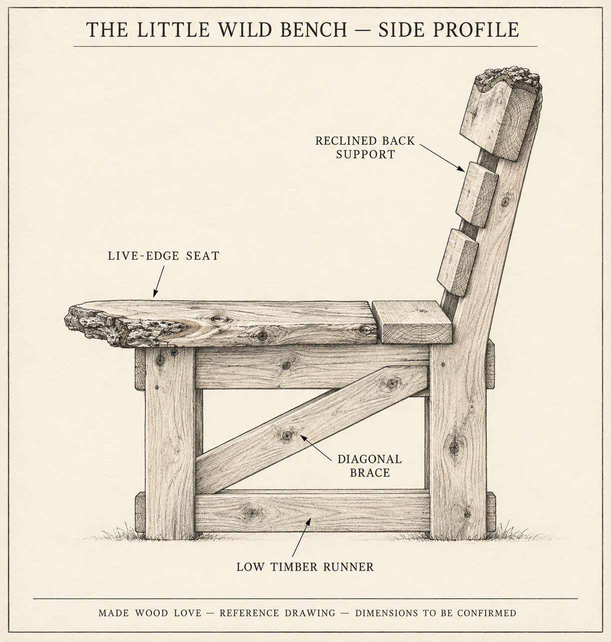 THE LITTLE WILD BENCH by Made Wood Love – photo 5 of 6