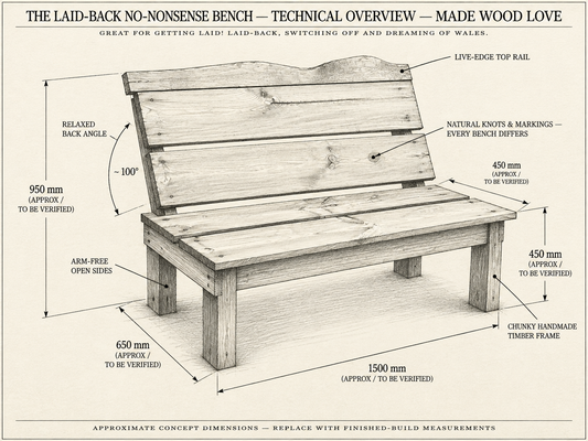 LAID BACK NO-NONSENSE BENCH - £375