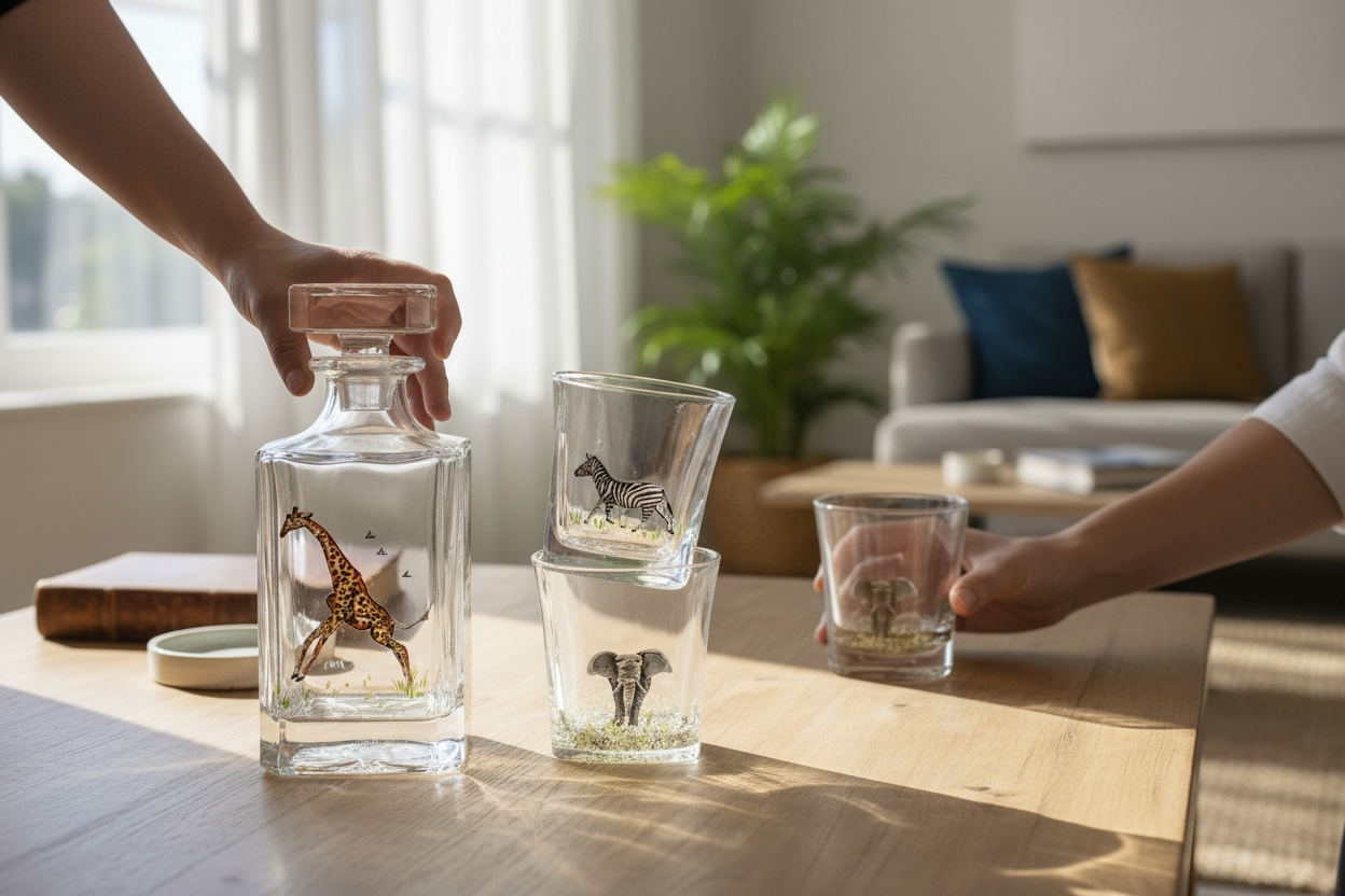 Safari Decanter and glass set