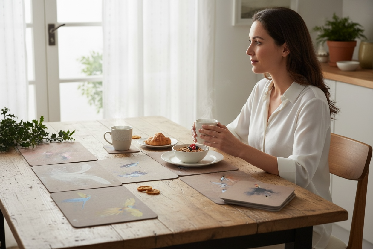 Create calm, welcoming moments at the table with art you can enjoy every day