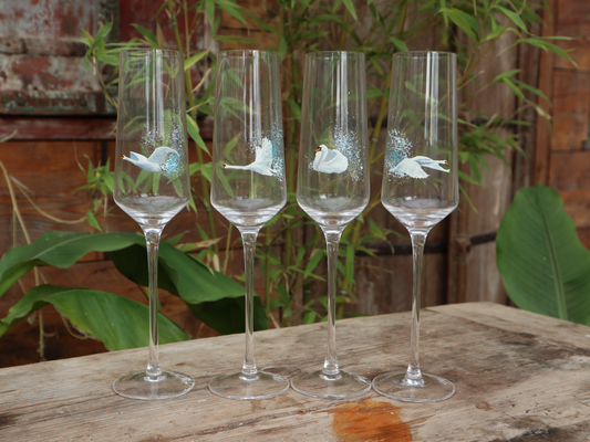 Swan Champagne Flutes