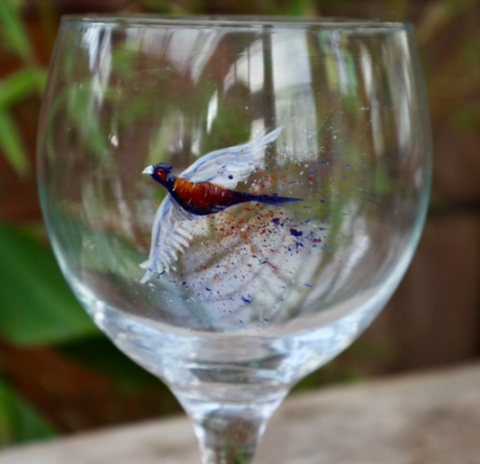 Pheasant Gin Glass