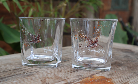 Pair of Woodcock Whisky Glasses
