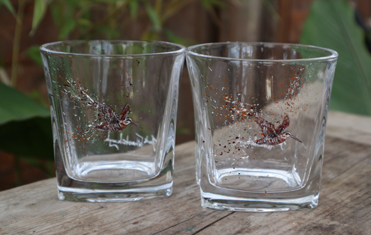 Pair of Woodcock Whisky Glasses