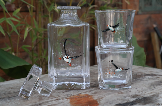 Puffin Decanter and Glass set