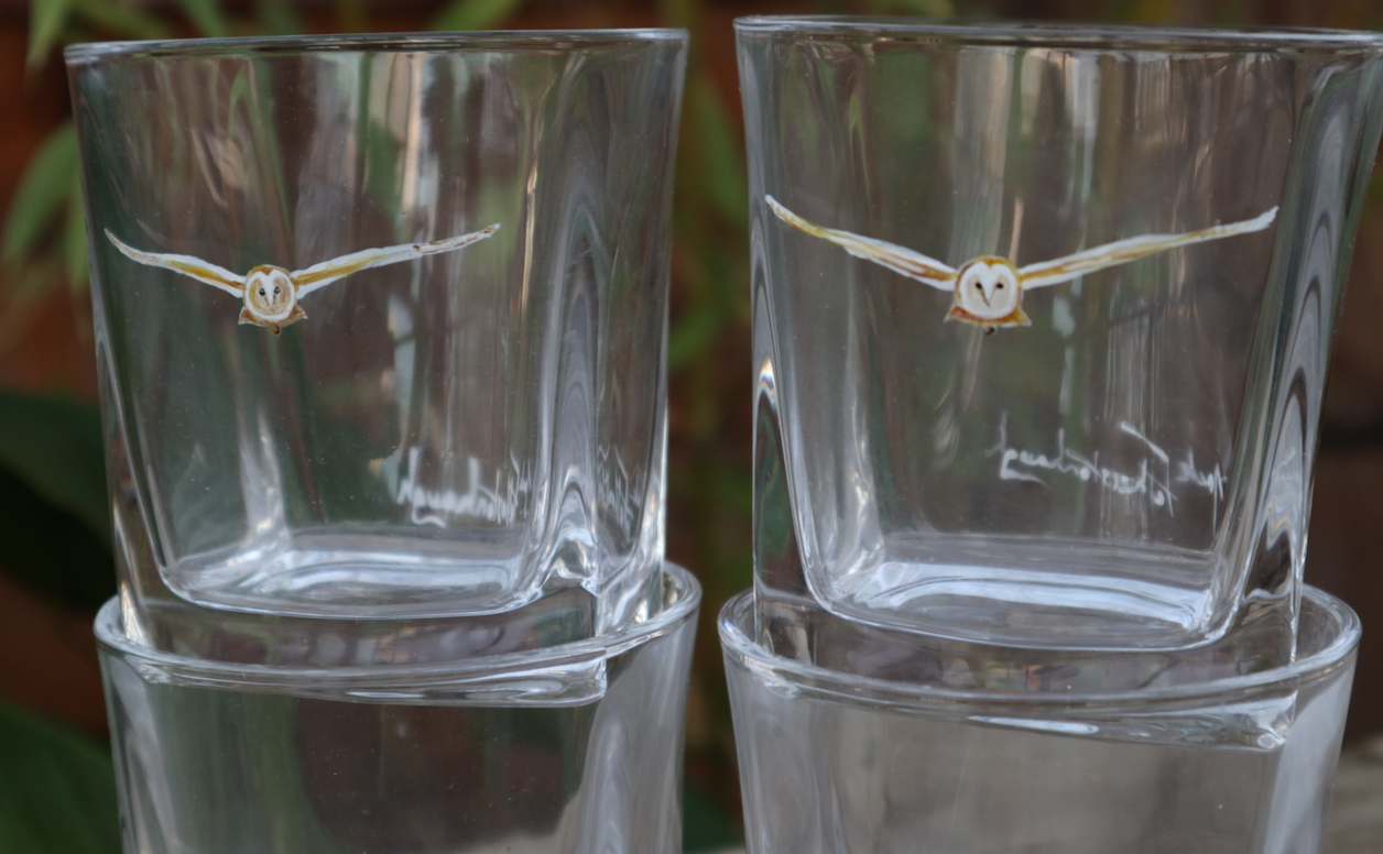 Gliding Owl Whisky Glasses