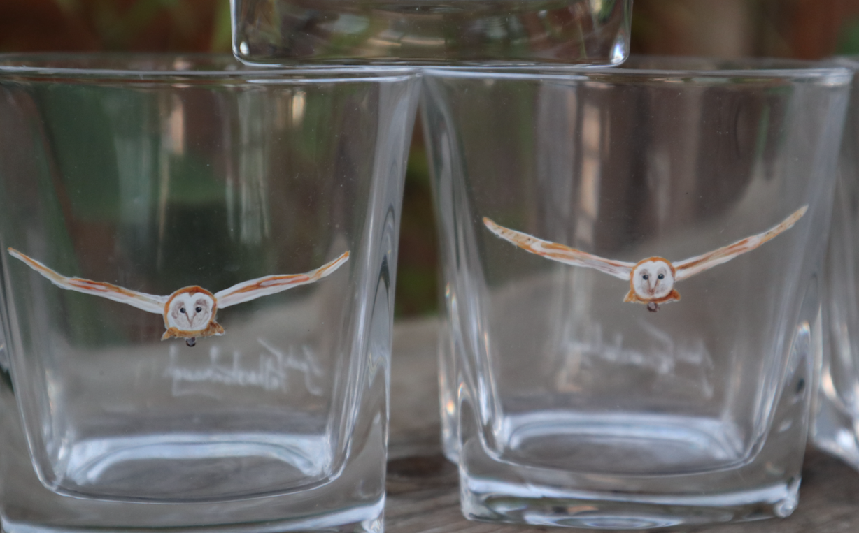 Gliding Owl Whisky Glasses