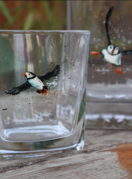 Puffin Decanter and Glass set