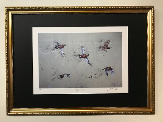 Framed Covey Of Grouse