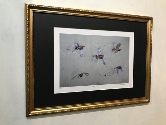 Framed Covey Of Grouse